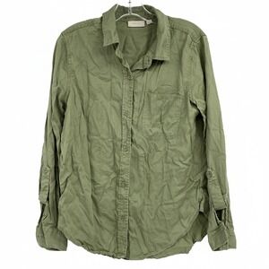 Ecothreads Green Button-Up Shirt | Womens M